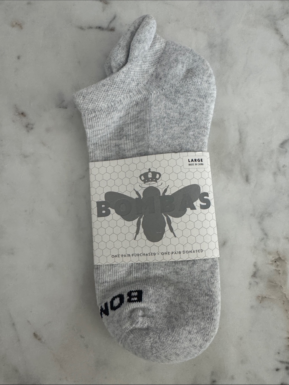 Bombas Men’s No-Show Athletic Socks — Light Gray